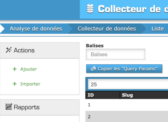 En quoi consiste le  » Collecteur de données « 