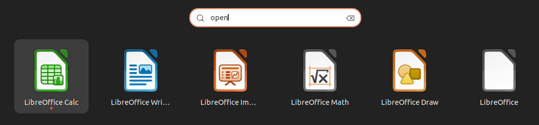LibreOffice Apps icons