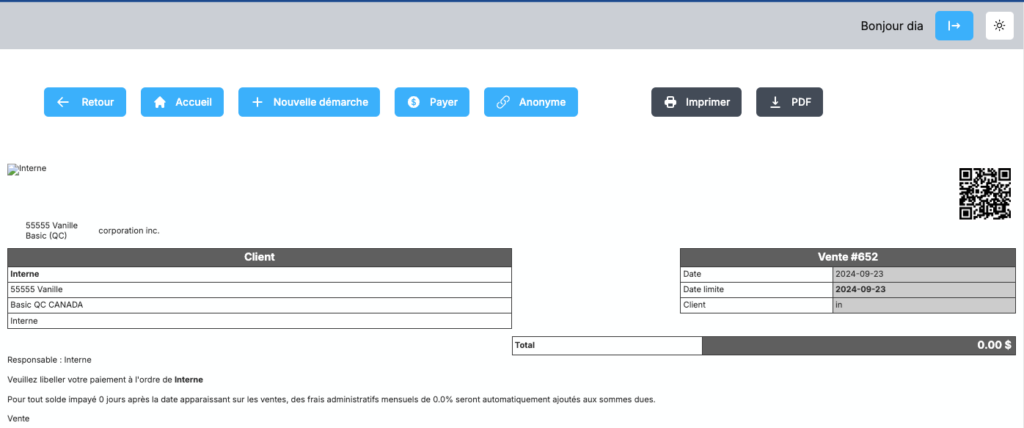 PHPReaction POS React - Print - Page